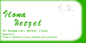 ilona wetzel business card